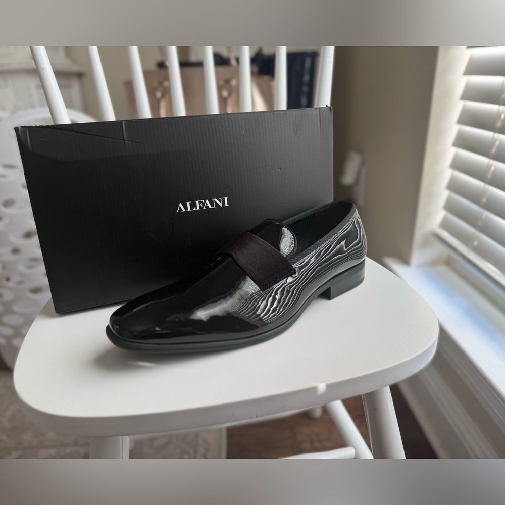 Alfani Black Loafers Classic Slip-On Design NIB